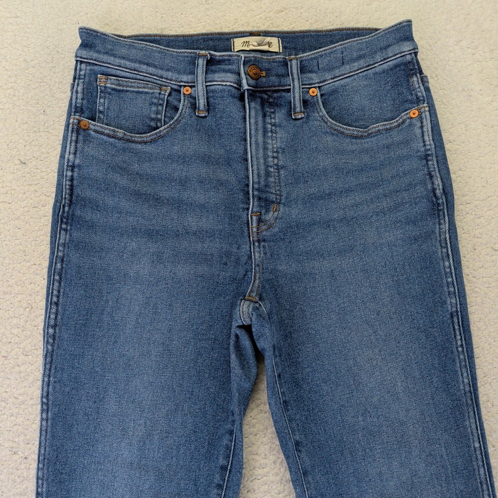 Madewell Stovepipe High-Rise Straight Leg Jeans Blue NF121 Womens 28‎ - Picture 7 of 10